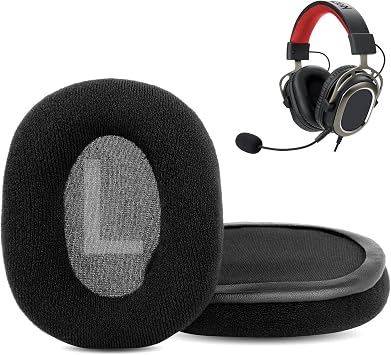 Replacement Earpads Cushion Compatible with Redragon H510 Zeus H710 Helios Headsets Ear Pads with Soft Fabric&High Density Foam