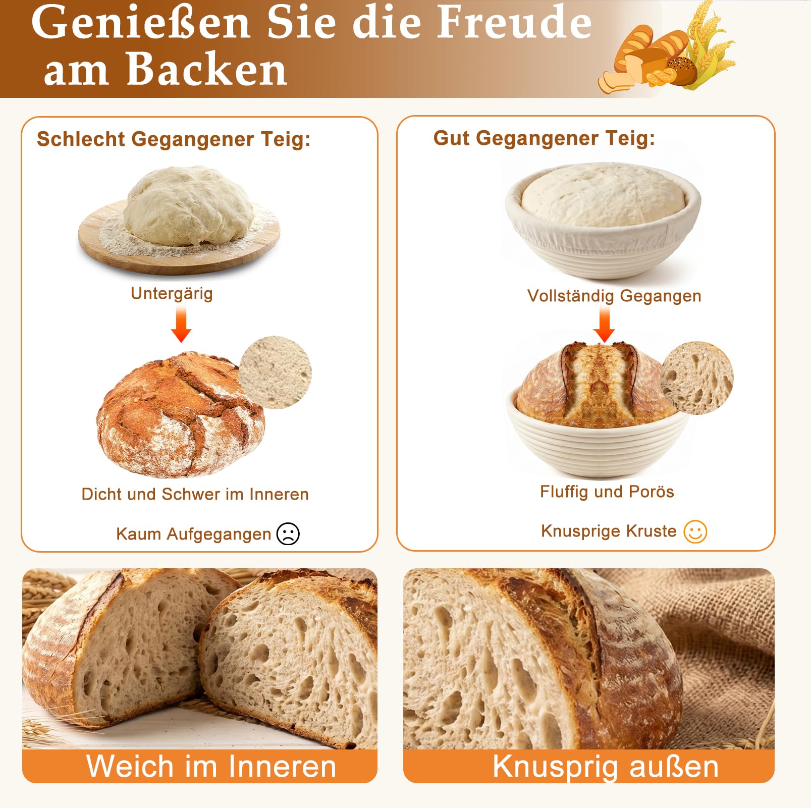 Juego de iniciación para hornear pan de ratán indonesio | kit de iniciación para hornear pan con ribete, raspador de masa, batidor danés y vidrio de almacenamiento, juego completo