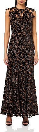 Shoshanna Womens Velvet Floral Lace Carlotta Dress