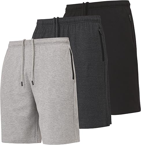 Ultra Performance 3 Pack Mens Shorts Casual Men's Athletic Short Workout Gym Shorts for Men with Zipper Pockets, Small - 5X Negro, gris H,