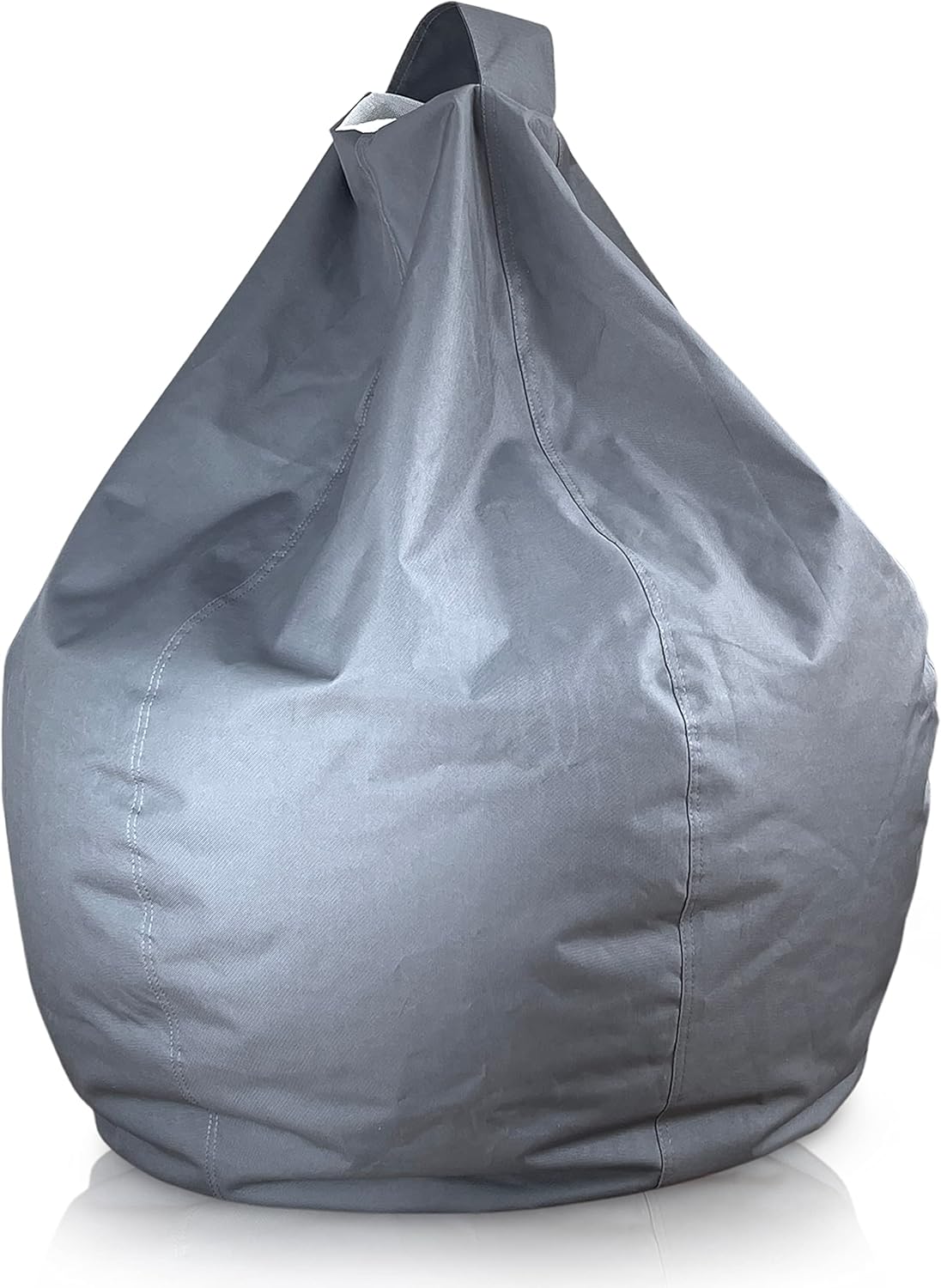 Aiire Sofa Puff Exterior Moderno - Puf Pera Gigante XXL sin Relleno Incluido para Terraza o Jardin - Bean Bag Chair Salon o Decoracion Habitacion Juvenil - Gamer Gris