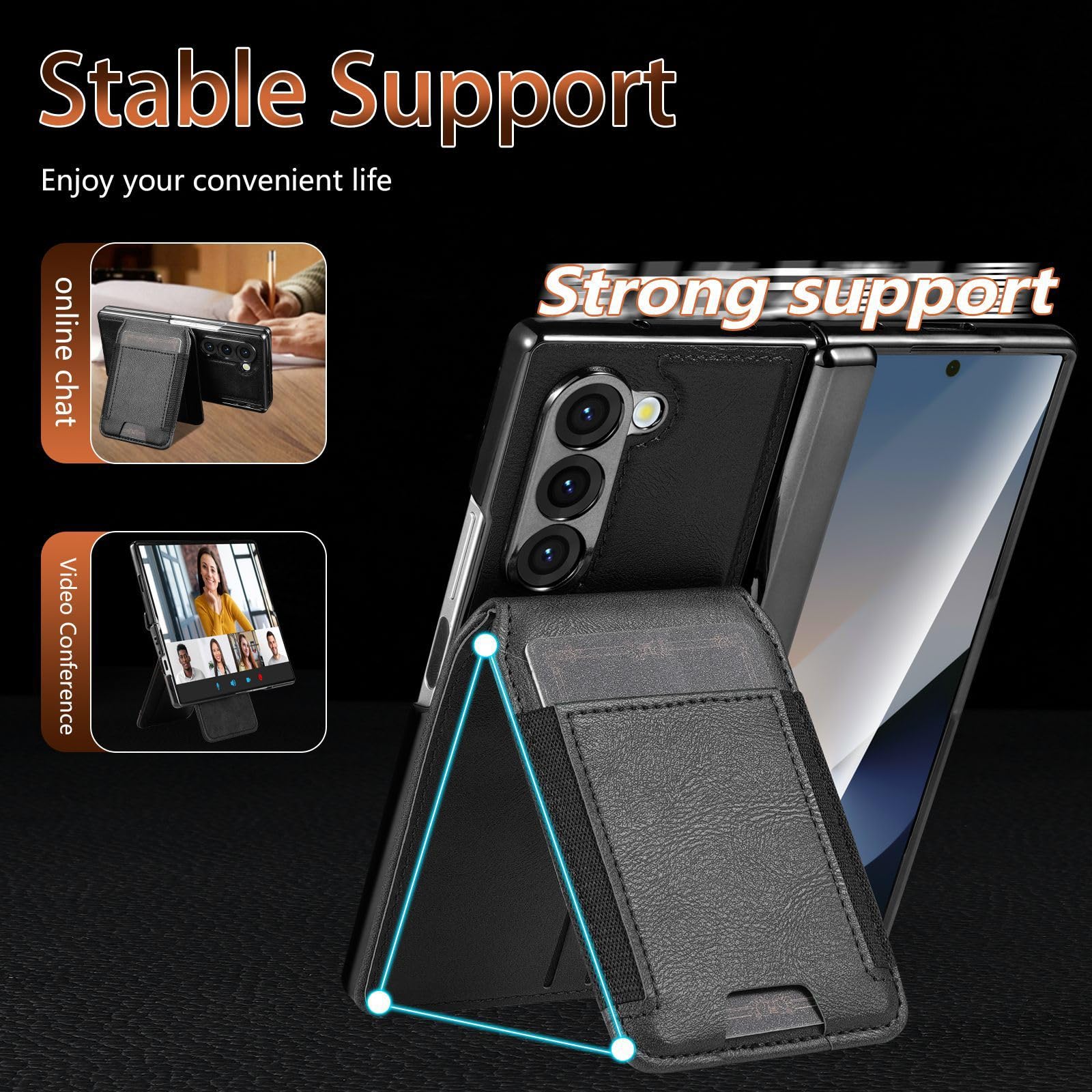 Funda Cuero para Samsung Galaxy Z Fold 8 Ultra, Cartera Magnética