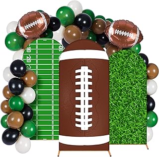 Foilswirl 34 Pieces Football Backdrop Set, Football Arch Backdrop Cover