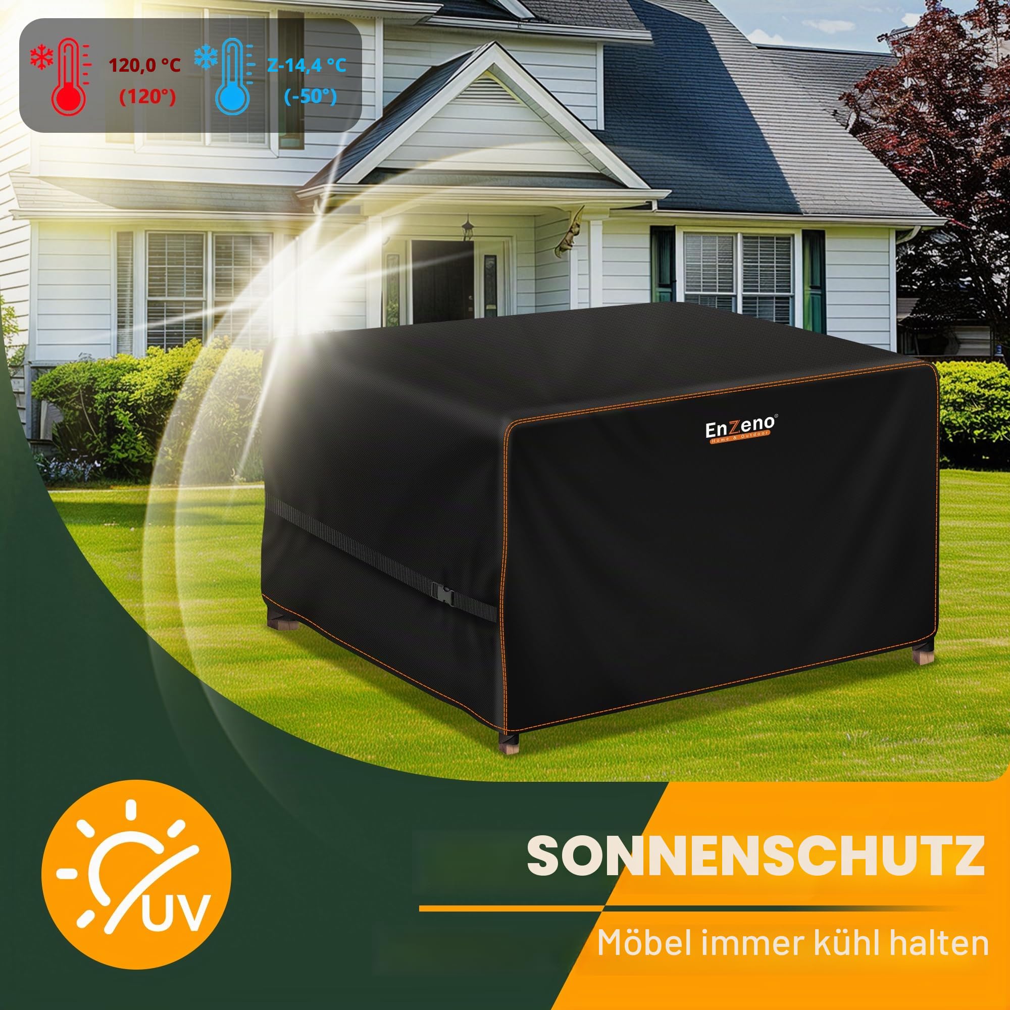 Gartenmöbel Abdeckungen wasserdicht 242x182x100cm Außenmöbel Abdeckung rechteckig / rechteckig Patio Möbel Abdeckung 210D Oxford Stoff Rattan Tisch und Stuhl Set Abdeckungen