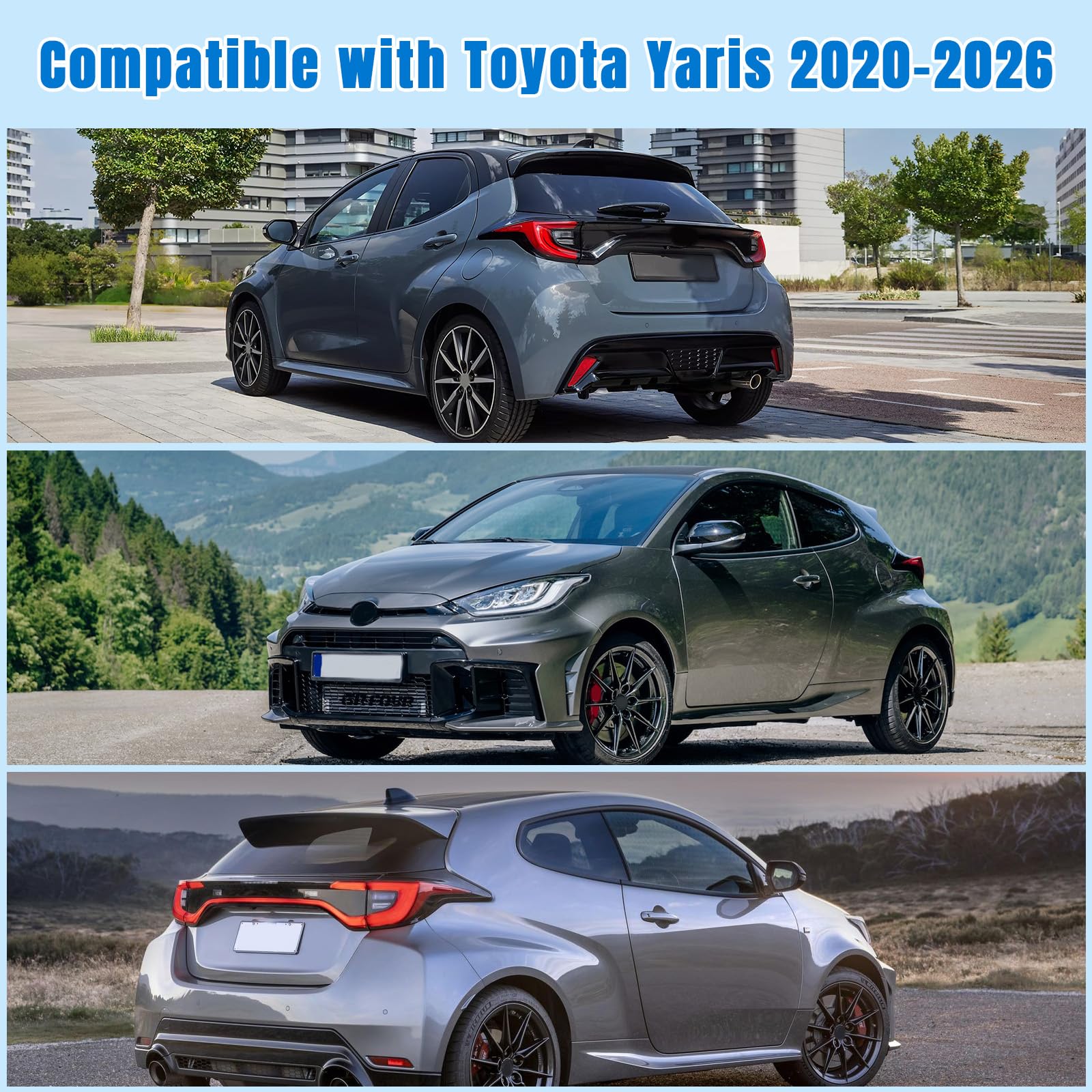 Pare-Soleil pour Lunette Arrière Remplacement pour Toyota Yaris 2020-2026, Pliable Pare-Soleil pour Pare-Brise de Voiture, Bloque 99% des Rayons UV et Maintient Votre Véhicule au Frais