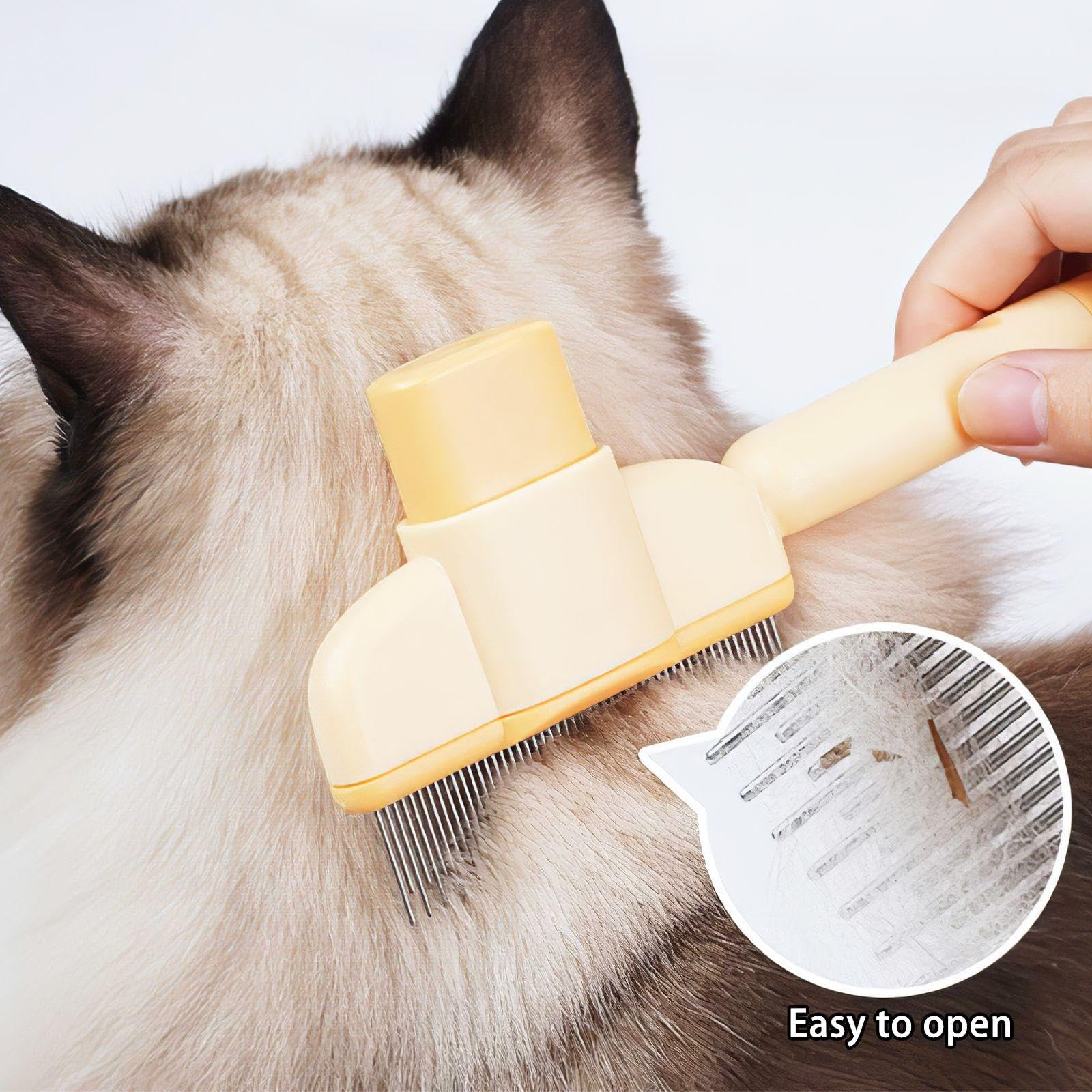 2 Morceaux De Peigne pour Animaux De Compagnie, Peigne Multifonctionnel, Outils De Nettoyage des Poils pour Animaux De Compagnie, Fournitures pour Animaux De Compagnie, Peigne À Nœuds.