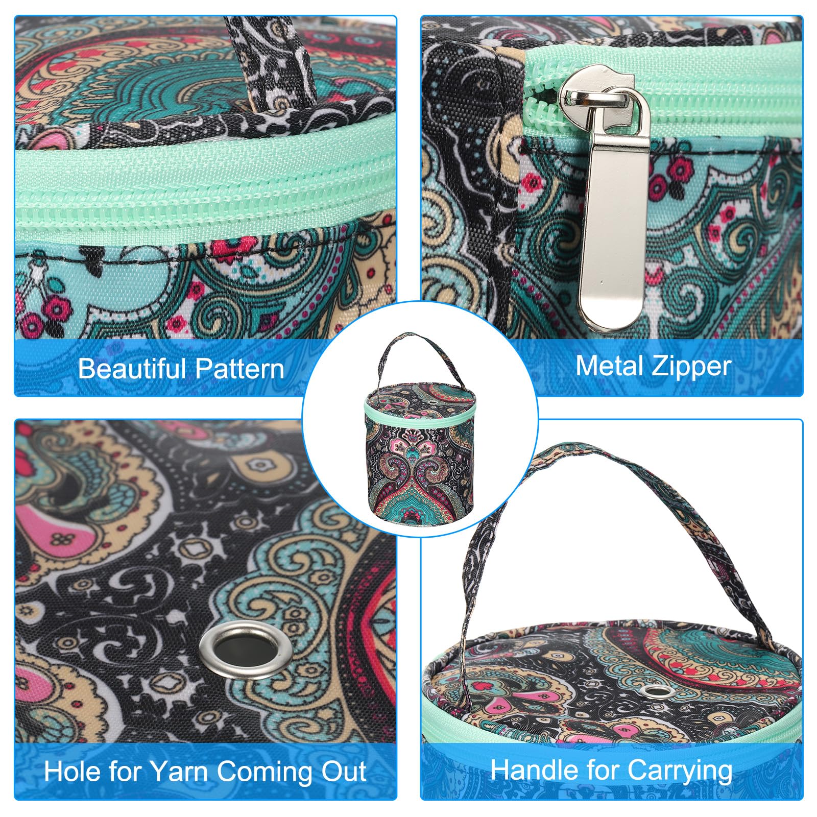 Craft Project Tote PATIKIL Yarn Storage Bag - Portable Knitting ...