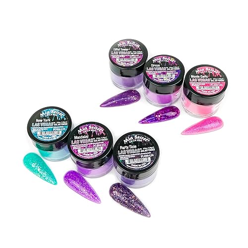 Miniatura 2 de Mia Secret - Colección de polvo acrílico para uñas, polímero Marry ME, 6 piezas