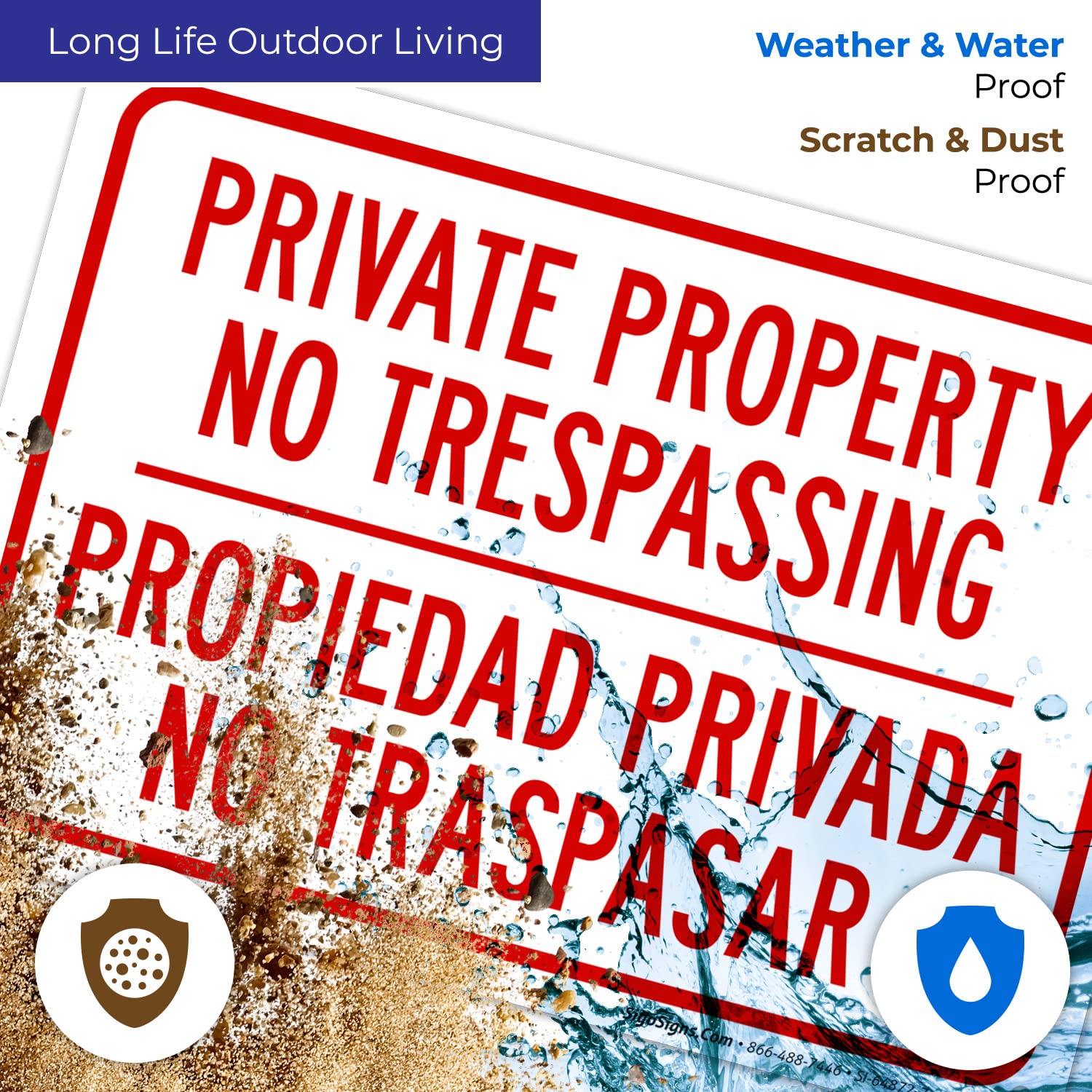 Pack De 3 Letreros De Propiedad Privada Prohibido Paso ... | Cuotas Sin