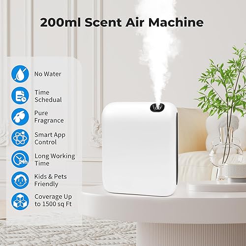 Miniatura 2 de Máquina de aire de aroma mejorada para el hogar, difusor de colección de hotel de 1500 pies cuadrados con tecnología inteligente de aire frío,