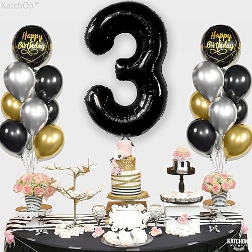 Miniatura 734 de KatchOn, Globo dorado gigante del número 8 de 40 pulgadas, globo dorado del número 8 para decoraciones de cumpleaños de 8 años para niñas