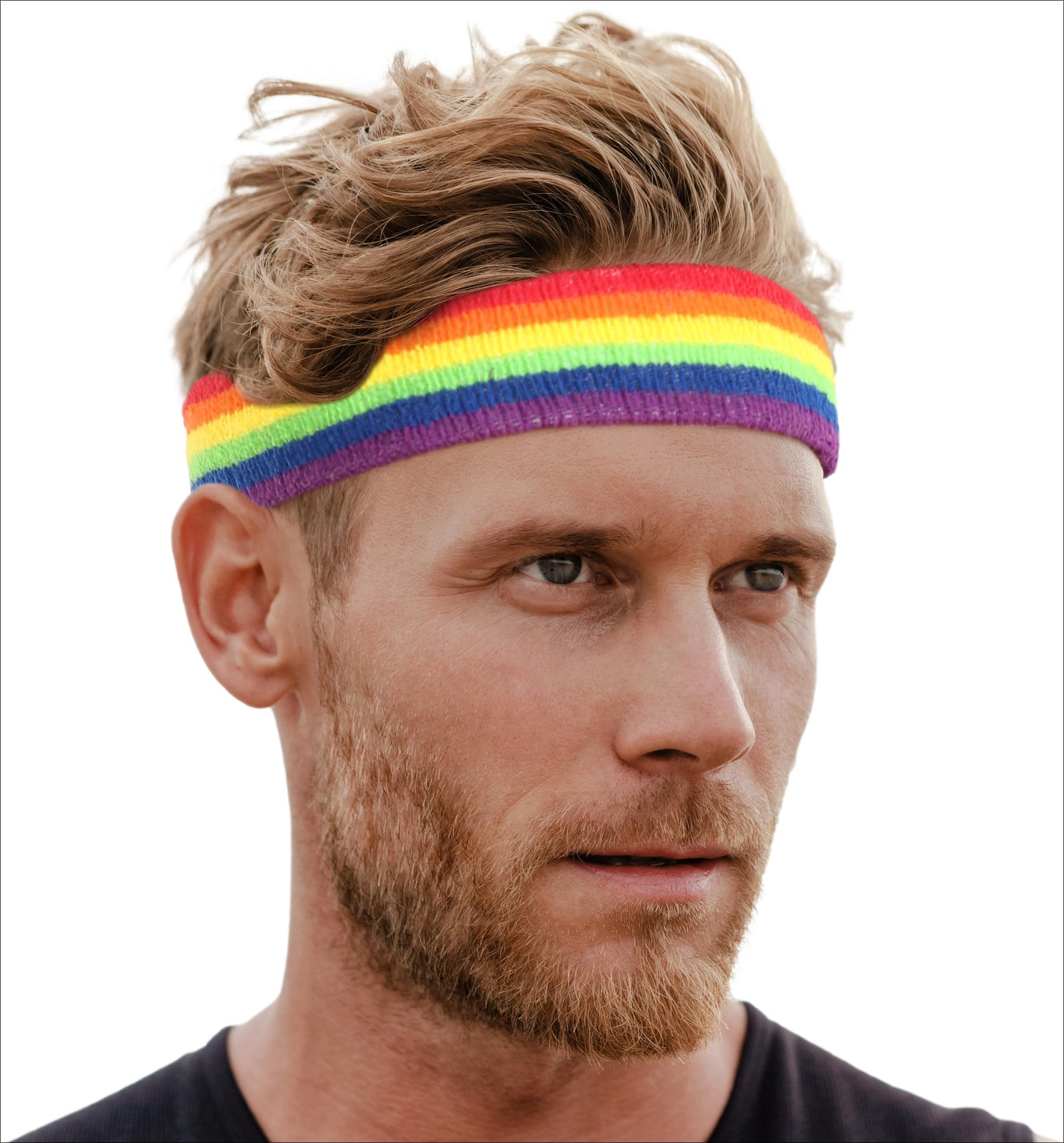 Tough Headwear Sports Sweatband + Wristband Combo Pack - Fits Men & Women - Ideal for Baseball, Tennis, Basketball, Football, Running & Working Out