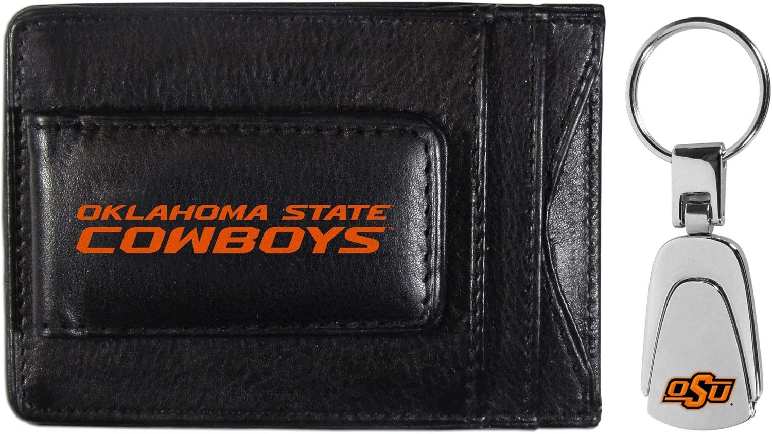 Siskiyou Leather Cash & Cardholder & Steel Key Chain