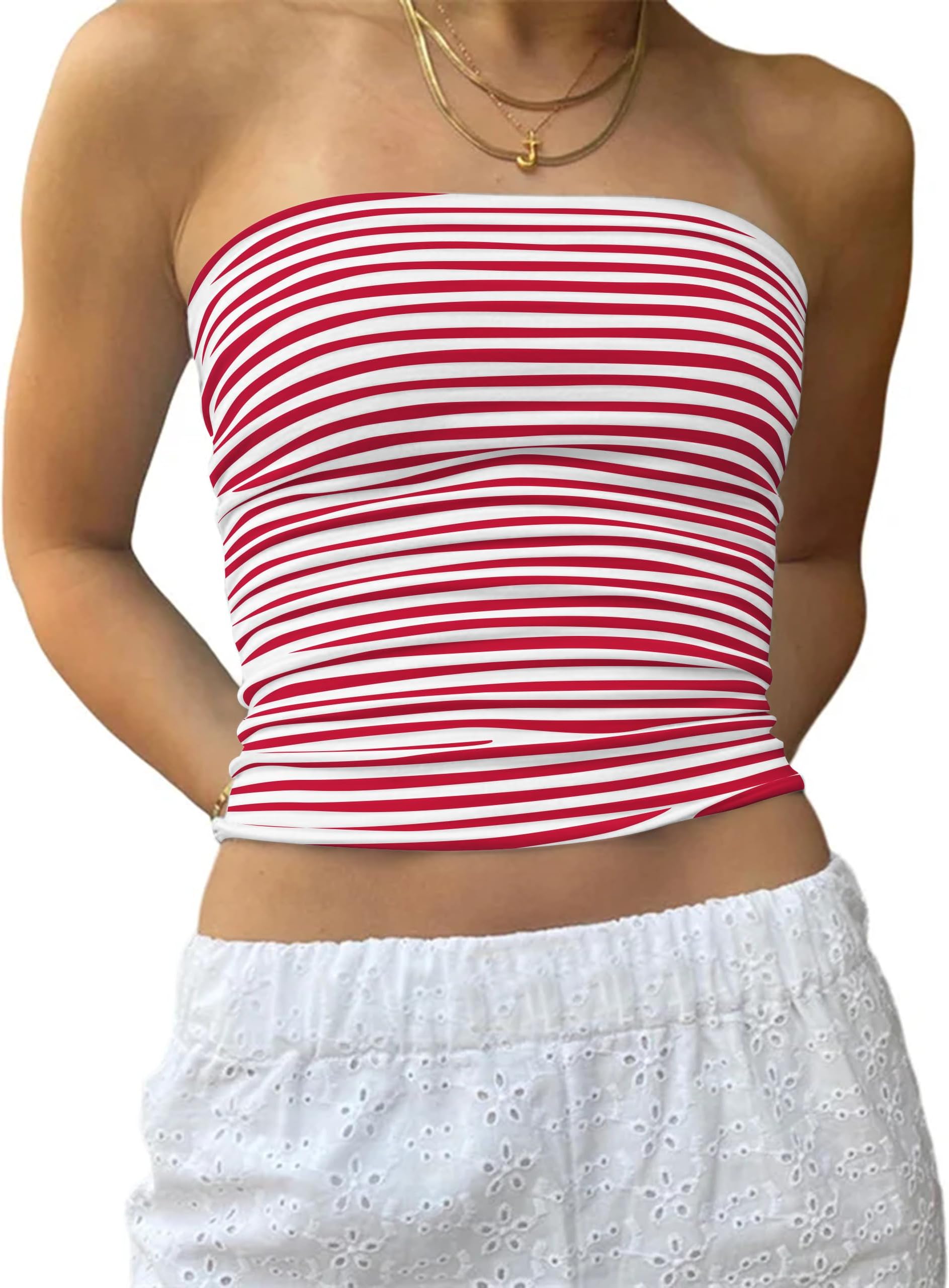 adidas red tube top