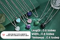 Vista 4 de Collar de Cristal de Cuarzo Cristales Curativos Collares para Mujeres Regalo del Día de las Madres Cuarzo Corazón Piedra Preciosa del Amor, Piedra