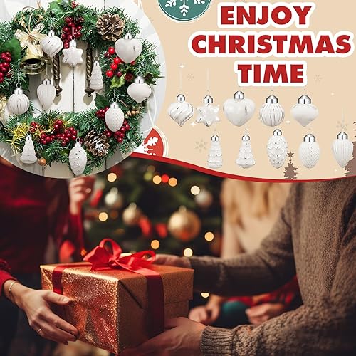 Miniatura 6 de 30 adornos de cristal retro vintage de Navidad a granel, mini adornos antiguos de vidrio de mercurio para árbol de Navidad, bola soplada a mano para