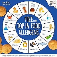 Vista 4 de Homefree Mini Galletas de Vainilla, Sin Gluten, Sin Nueces, Veganas, Seguras para la Escuela y Snack Amigable para Alérgicos, Caja de 5 oz.
