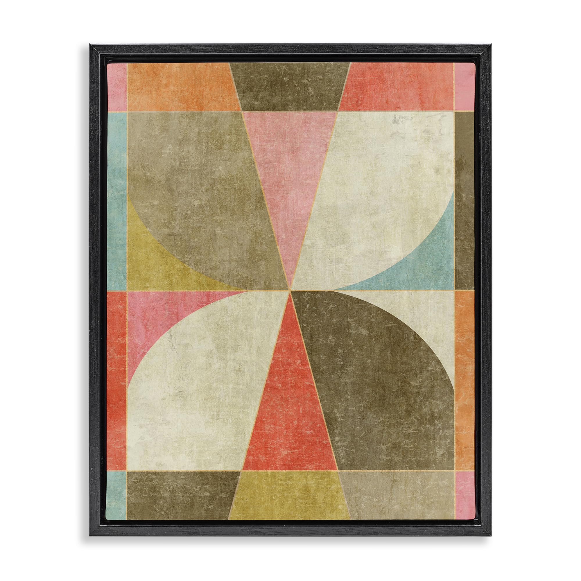 'Pinwheel Symmetric Shapes'| Floating Frame Canvas Art
