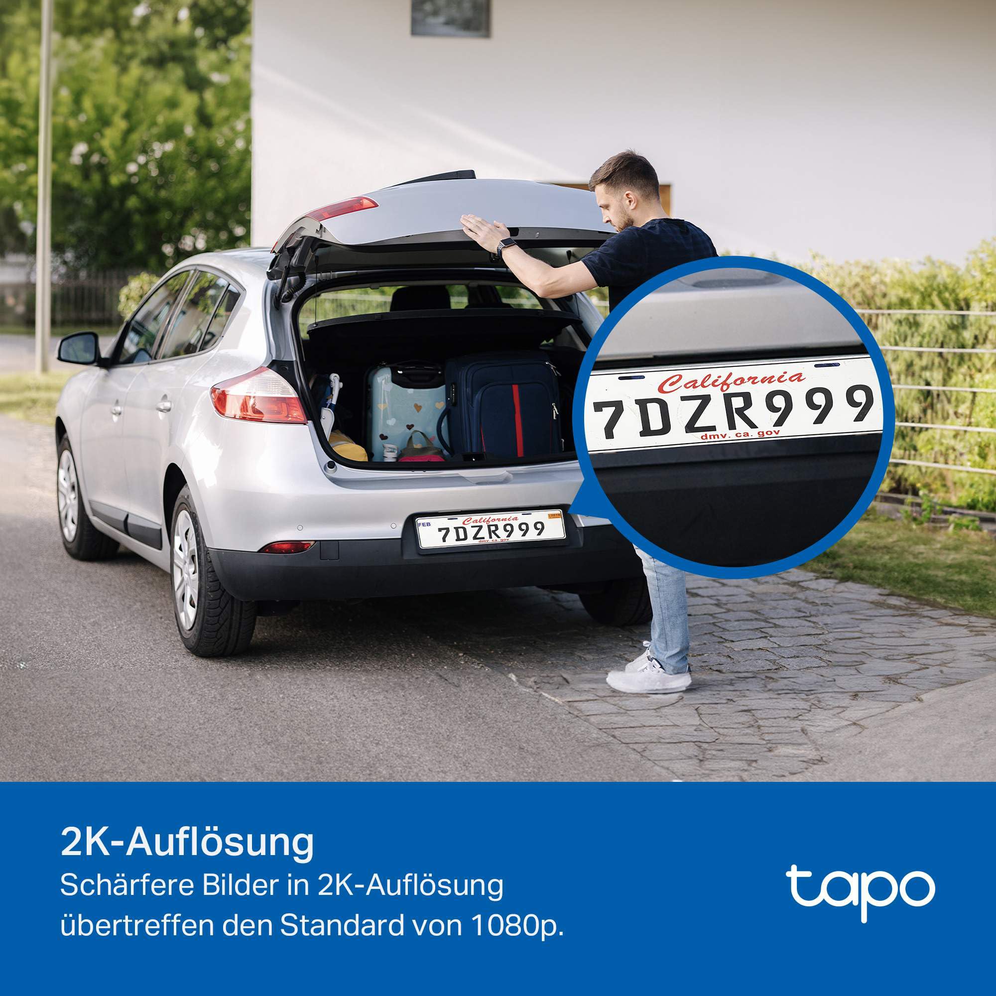 Tapo C51A 2K WLAN Überwachungskamera Außen, 360° Schwenk-/Neige, Vollfarbige Nachtsicht, Personenerkennung, Bewegungsverfolgung, Zwei-Wege-Audio, microSD-Karte bis zu 512 GB