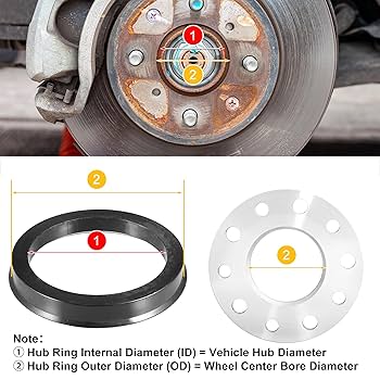 X AUTOHAUX Hub Centric Rings Car Wheel Bore Center 67.1 To 66.1mm 4 Pcs