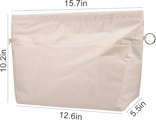 Miniatura 10 de Vercord Organizador de bolsas de mano extra grueso grande de viaje con lunares negros