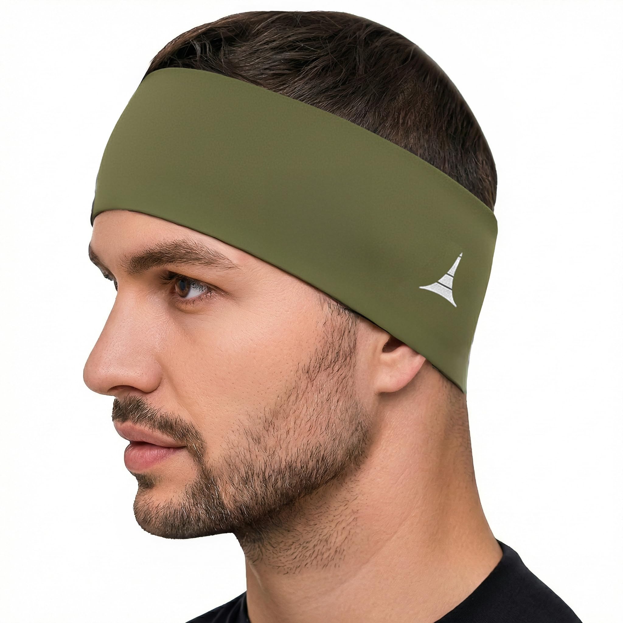 French Fitness Revolution - Stretchy Sports Headband for Men & Women - Guys Sweatband for Running, Cycling, Basketball, Yoga, Fitness - Moisture Wicking Workout Hairband - Made in Europe