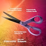Fiskars Nożyczki Ultra Lilac Explore Design Collection, wysokiej jakości ostrza ze stali nierdzewnej i ergonomiczne uchwyty do sztuki i rzemiosła