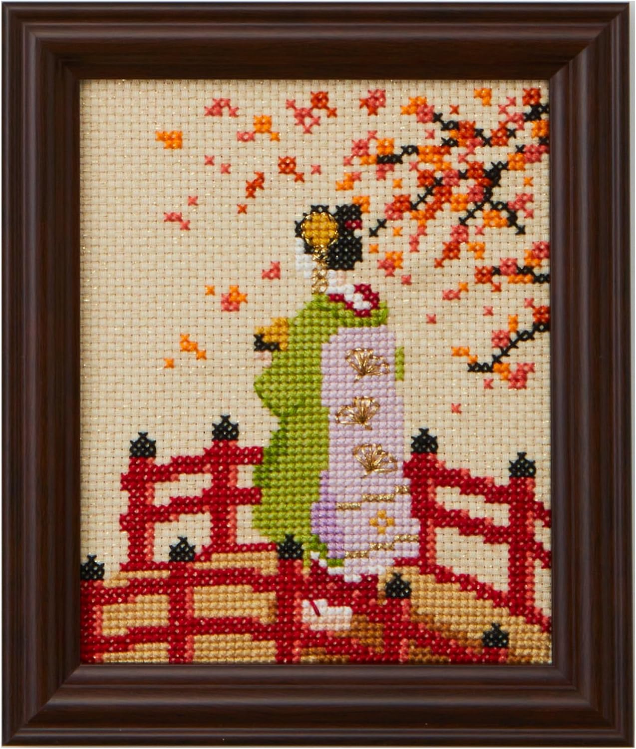 Cosmo No. 522403 Embroidery Kit, Shimmering Japanese Seasons (Summer Cooling), Finished Size: Approx. 6.5 x 5.5 inches (16.5 x 14 cm)