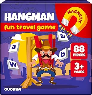 QUOKKA Travel Games For Kids 3-5 - Plane Activities Board Games for 4-6 year olds - Magnetic Hangman Game - Road Trip I Plane I Car Ride - Magnetic Toddler Travel Toys 8-12