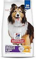 Hill's Science Diet Sensitive Stomach & Skin Adult Dry Dog Food, Chicken Recipe 30 lb - Prebiotics for Digestion & Omega-6 for Coat
