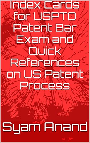 Index Cards for USPTO Patent Bar Exam and Quick References on US Patent Process