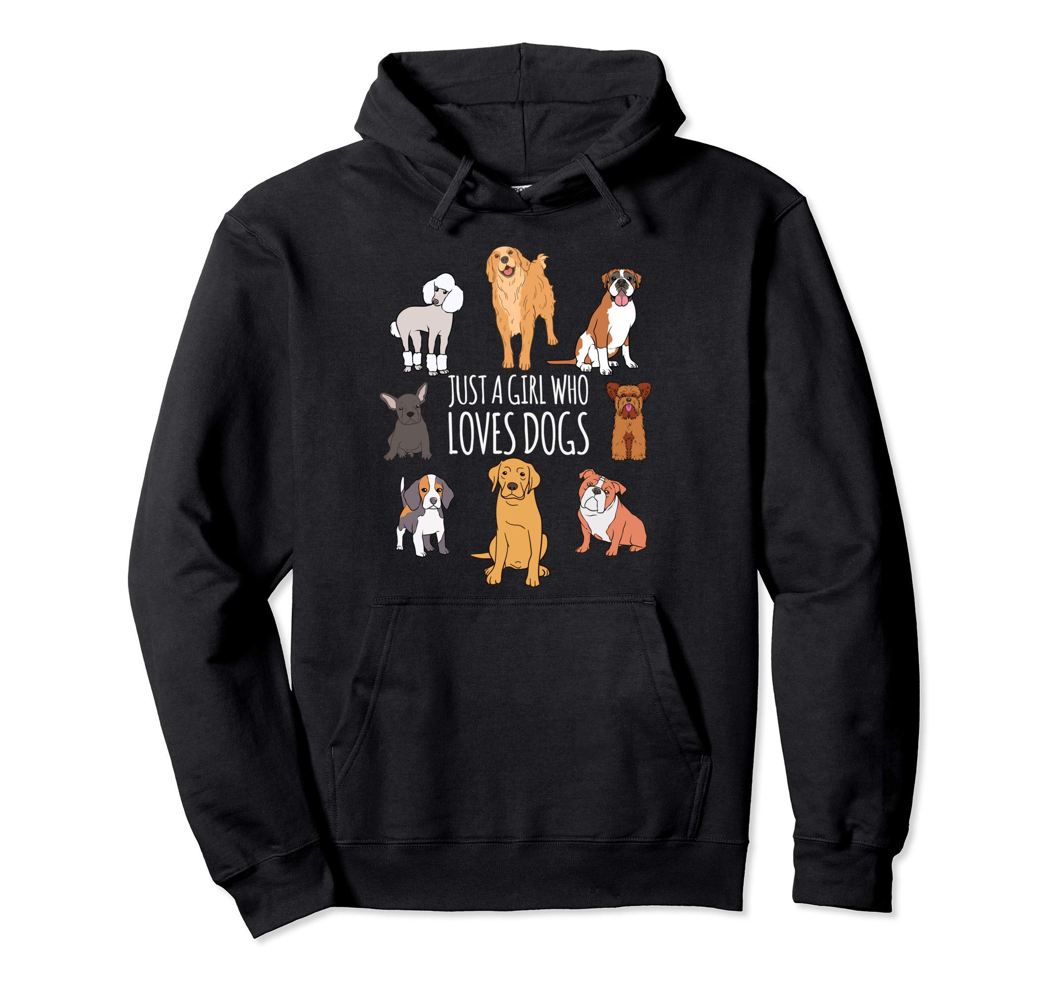 Cartba Dog Co.Fun Dog Puppy Lover Themed | Cute Just A Girl Who Loves Dogs Pullover HoodieOEKO-TEX STANDARD 100