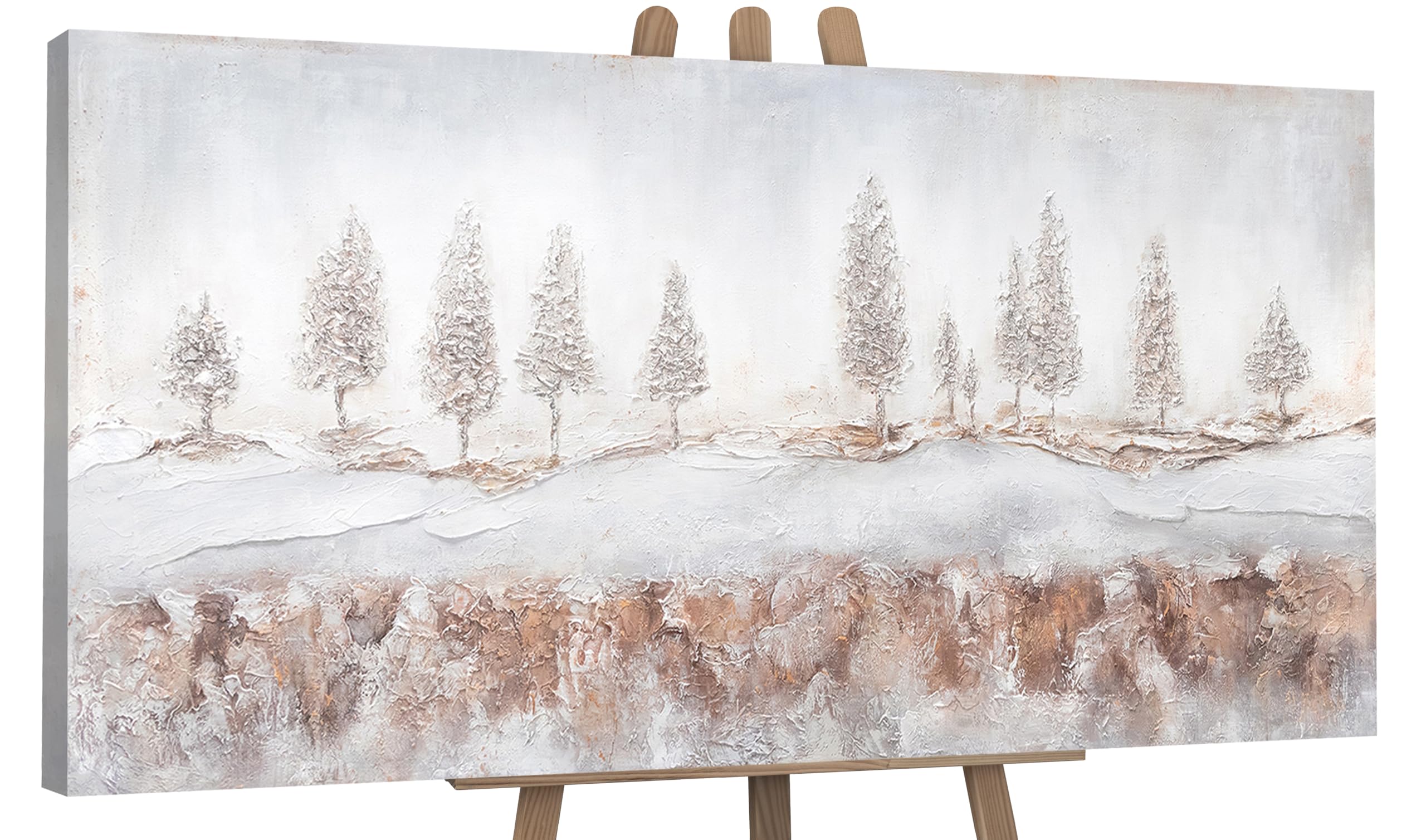 YS-Art Pittura acrilica su tela dipinta a mano Alba Arredamento del salotto tele per camera da letto texture, colori chiari 120x60 cm