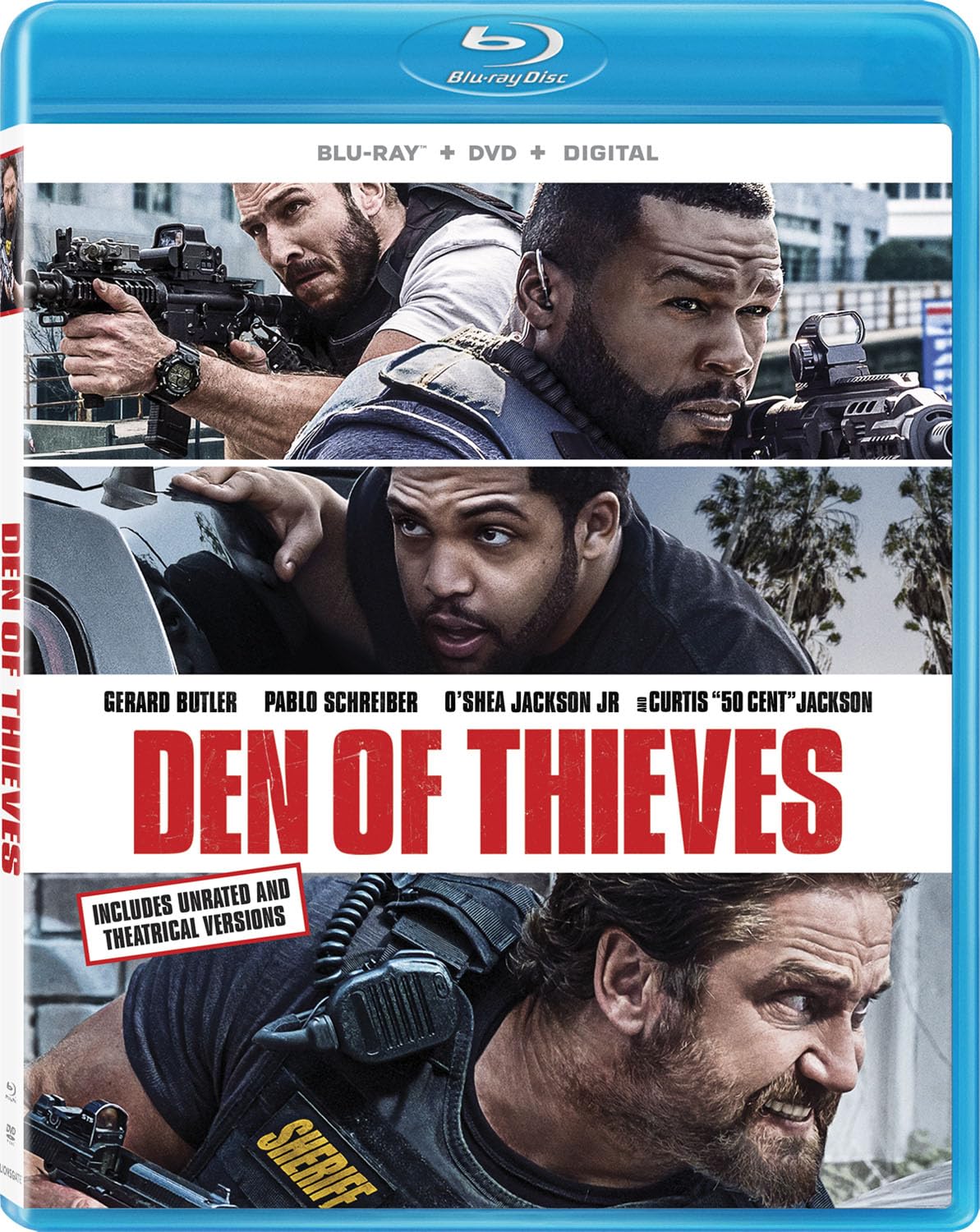 Den of Thieves Blu-ray disco físico original de intriga criminal importación americana