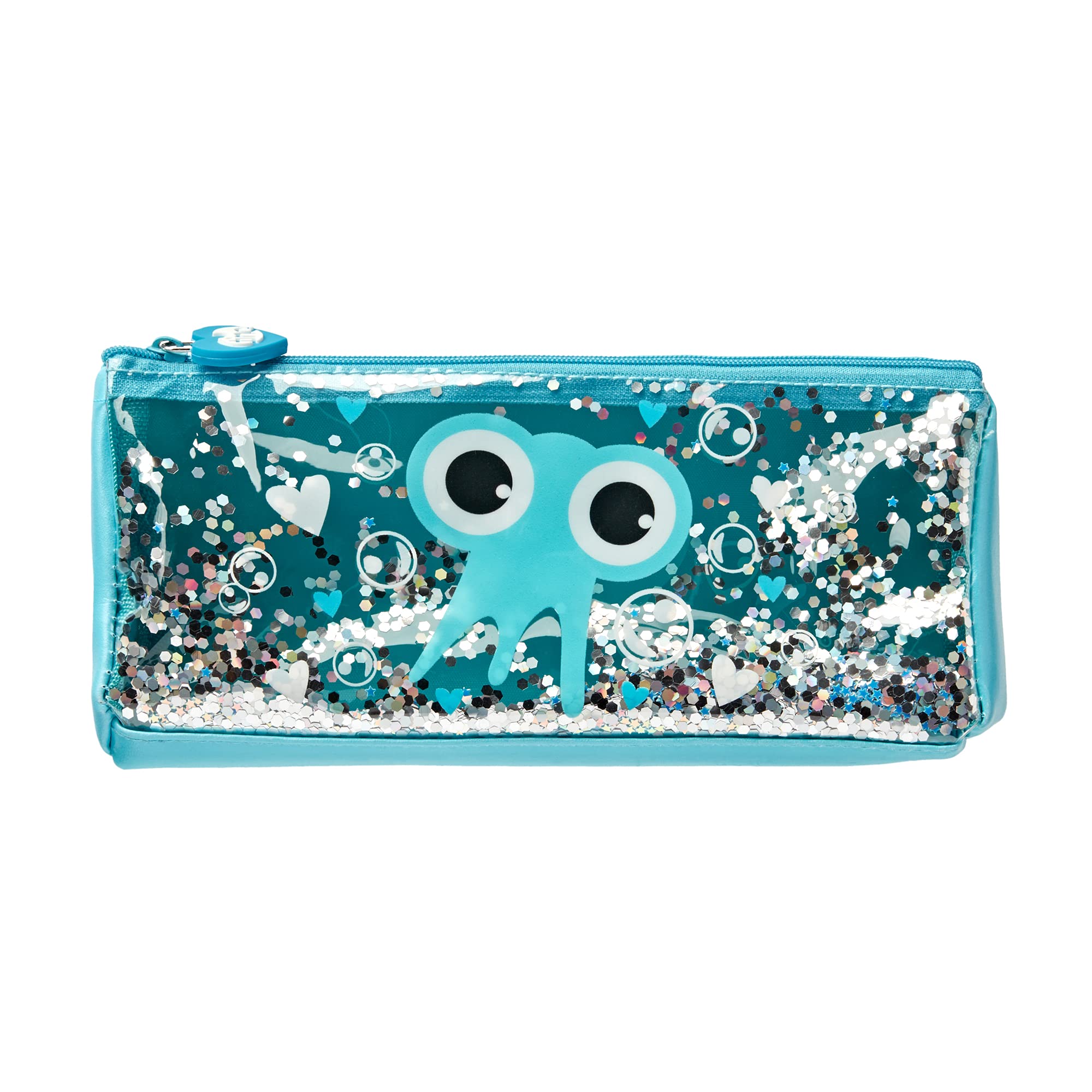 Tinc Glitter Sequin Pencil Case | School Pencil Case with Cute Kids Design | Stationery Pencil & Stationery Case for Girls & Boys | Blue