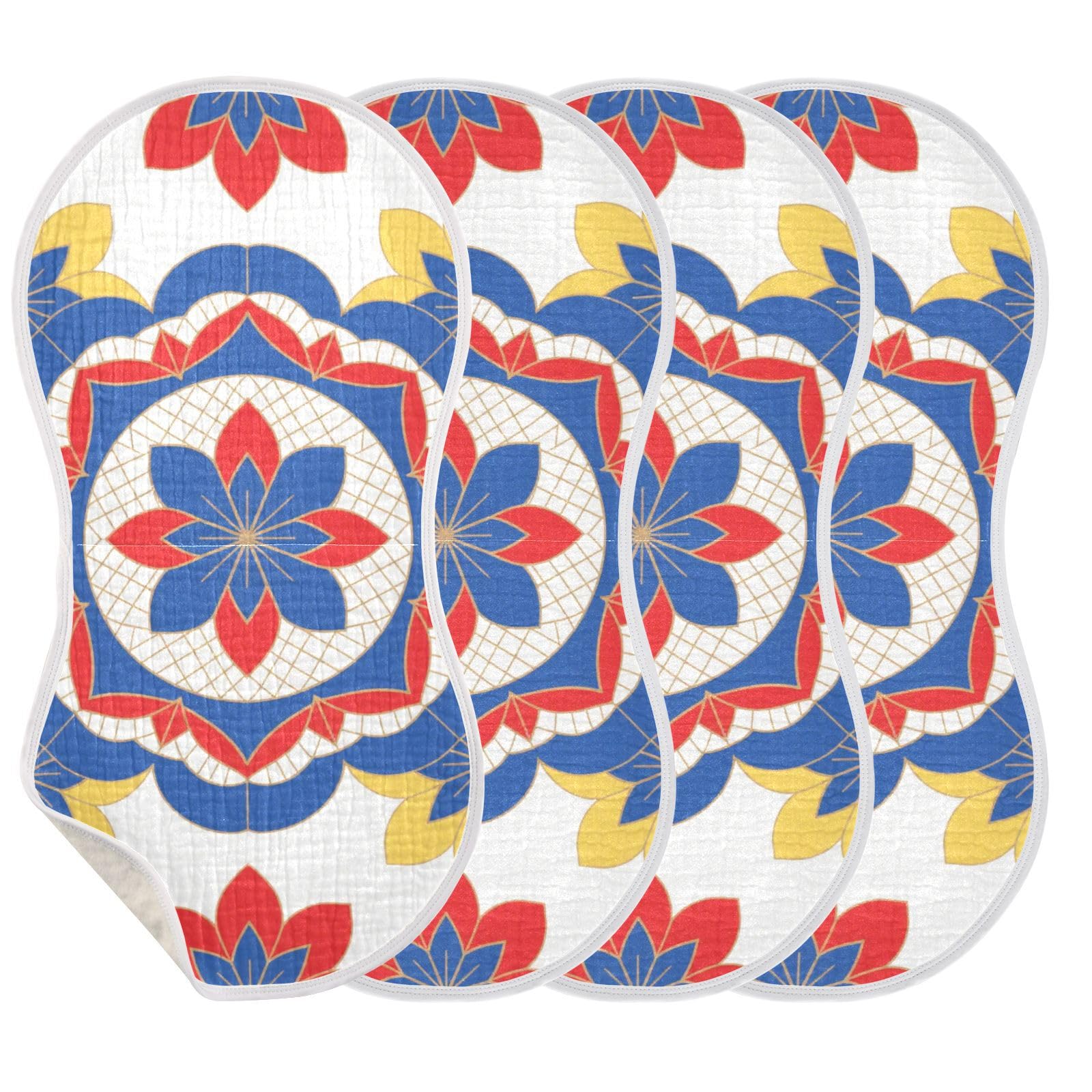 Lot de bavoirs en coton de qualité supérieure motifs géométriques