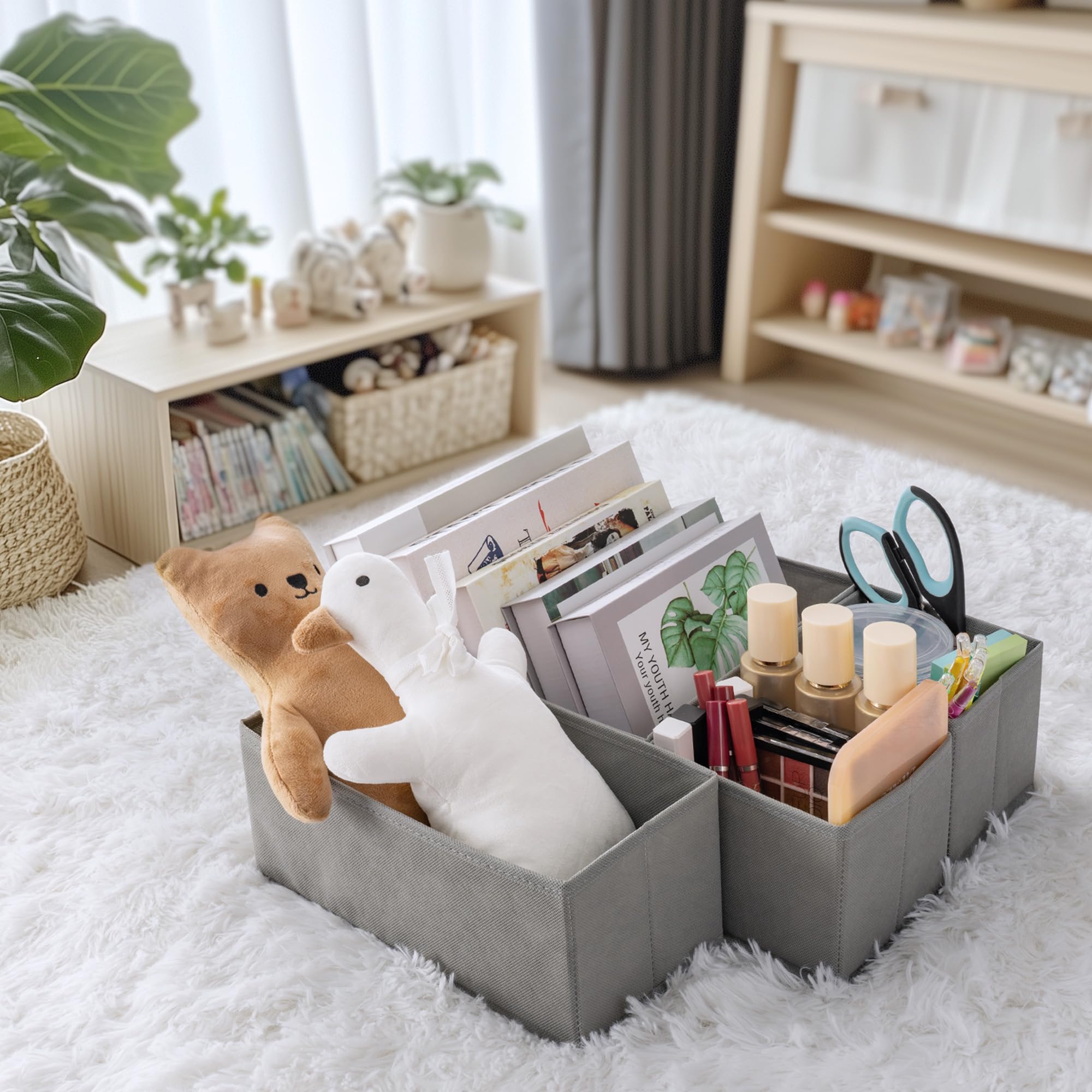 Criusia Schubladen-Organizer für Kleidung, 14 Stück, Kommoden-Organizer für Babykleidung, Unterwäsche, Socken, faltbare Schrankorganisation und Aufbewahrung, Trennwände für Kinderzimmer, Schlafzimmer