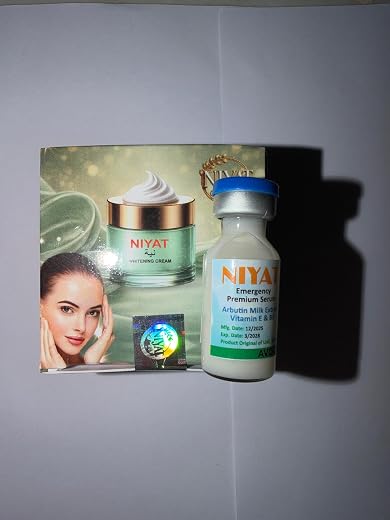 Niyat Whitening Cream+ Niyat Whitening Serum Face Brightening Formula