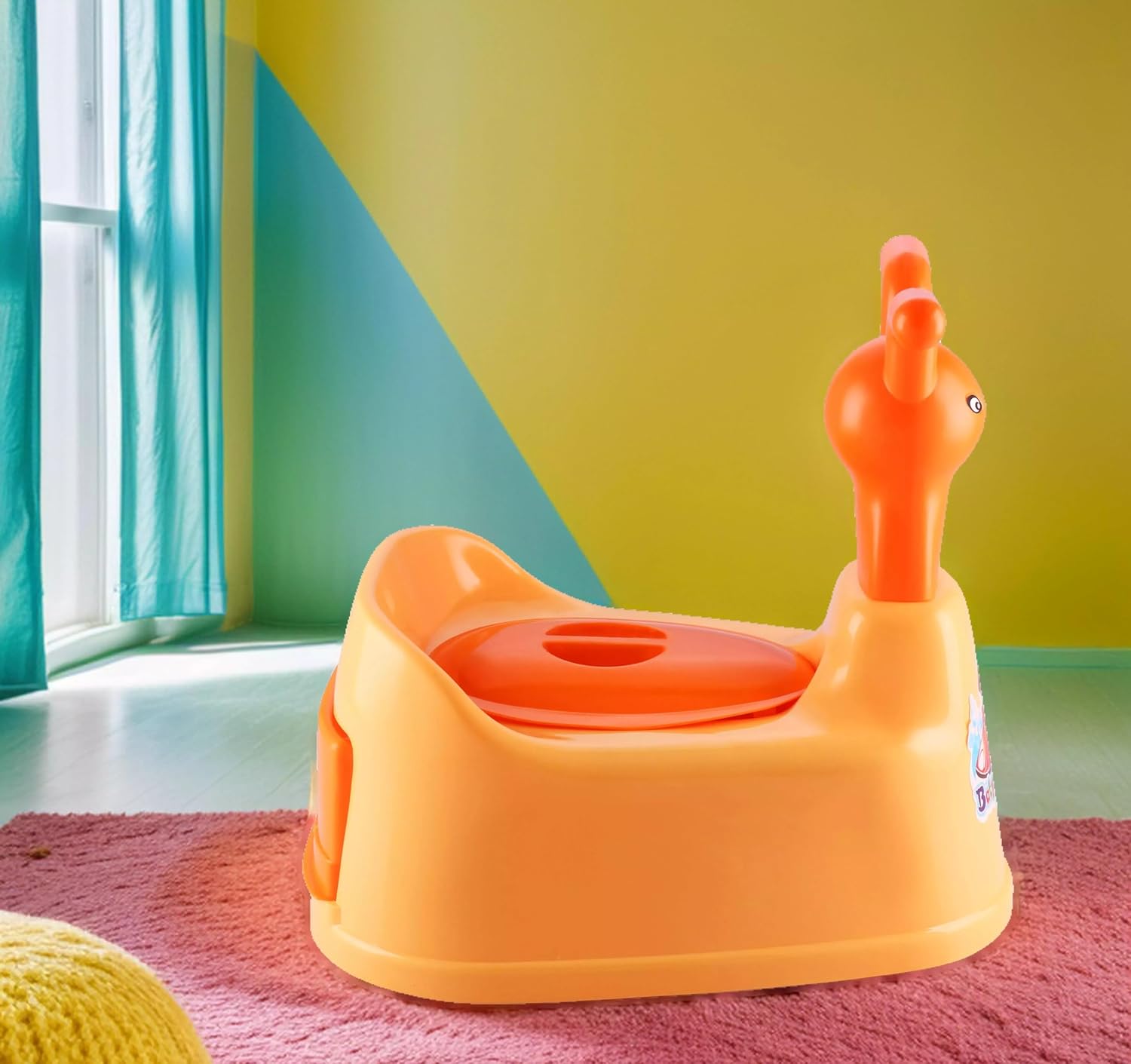 High back support for Zerry Potty Toilet Trainer Seat/Kursi with a lid and toddler boys girls (age 7 months to 3 years) (Orange) High back support for Zerry Potty Toilet Trainer Seat/Kursi with a lid and toddler boys girls (age 7 months to 3 years) (Orange)