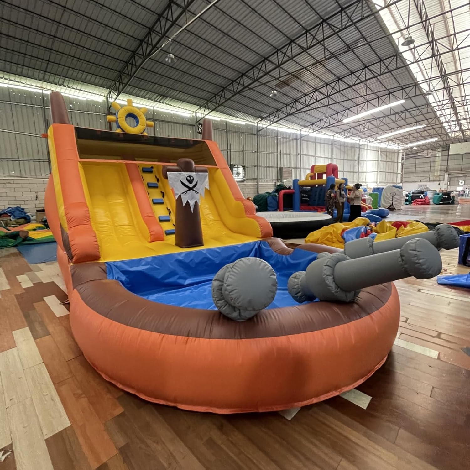 21FT/L Commercial Grade Water Slide for Kids Adults,Inflatable Water Slide w/Heavy Duty Full PVC,Giant Splash Water Pool,1100W Blower,Dual Slides Suitable for Backyard, Outdoor Commercial Activities