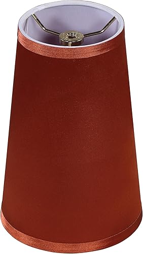 Aspen Creative 32162 Pantalla de lámpara de construcción de araña con forma de imperio de transición en rojo Bick (4 14 x 6 x 9 pulgadas)