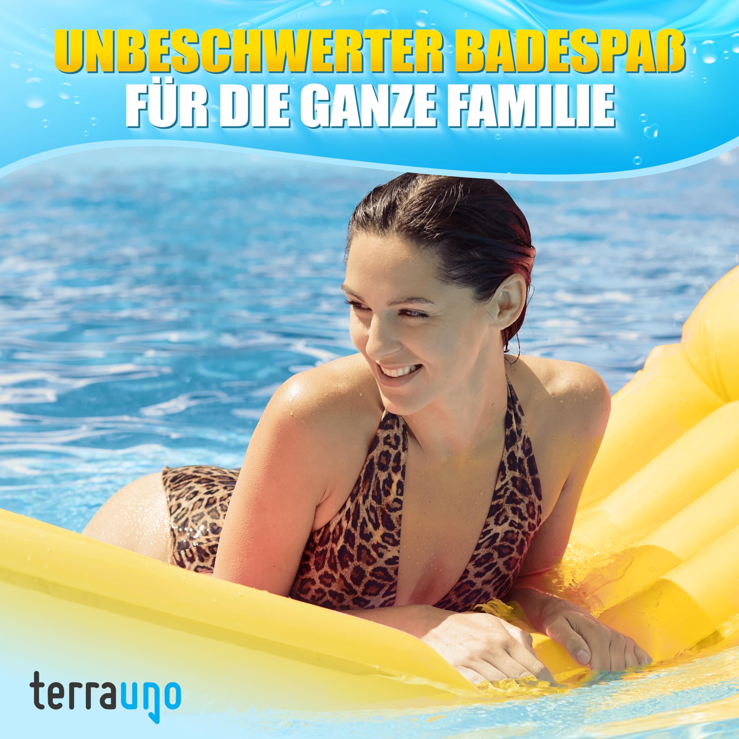 TerraUno Chlortabletten für Pool, Multitabs 5 in 1 für Poolpflege, 5kg je 200g Pool Tabletten langsamlöslich, mit 5 Phasen Power, KristallKlar Effekt, Chlor