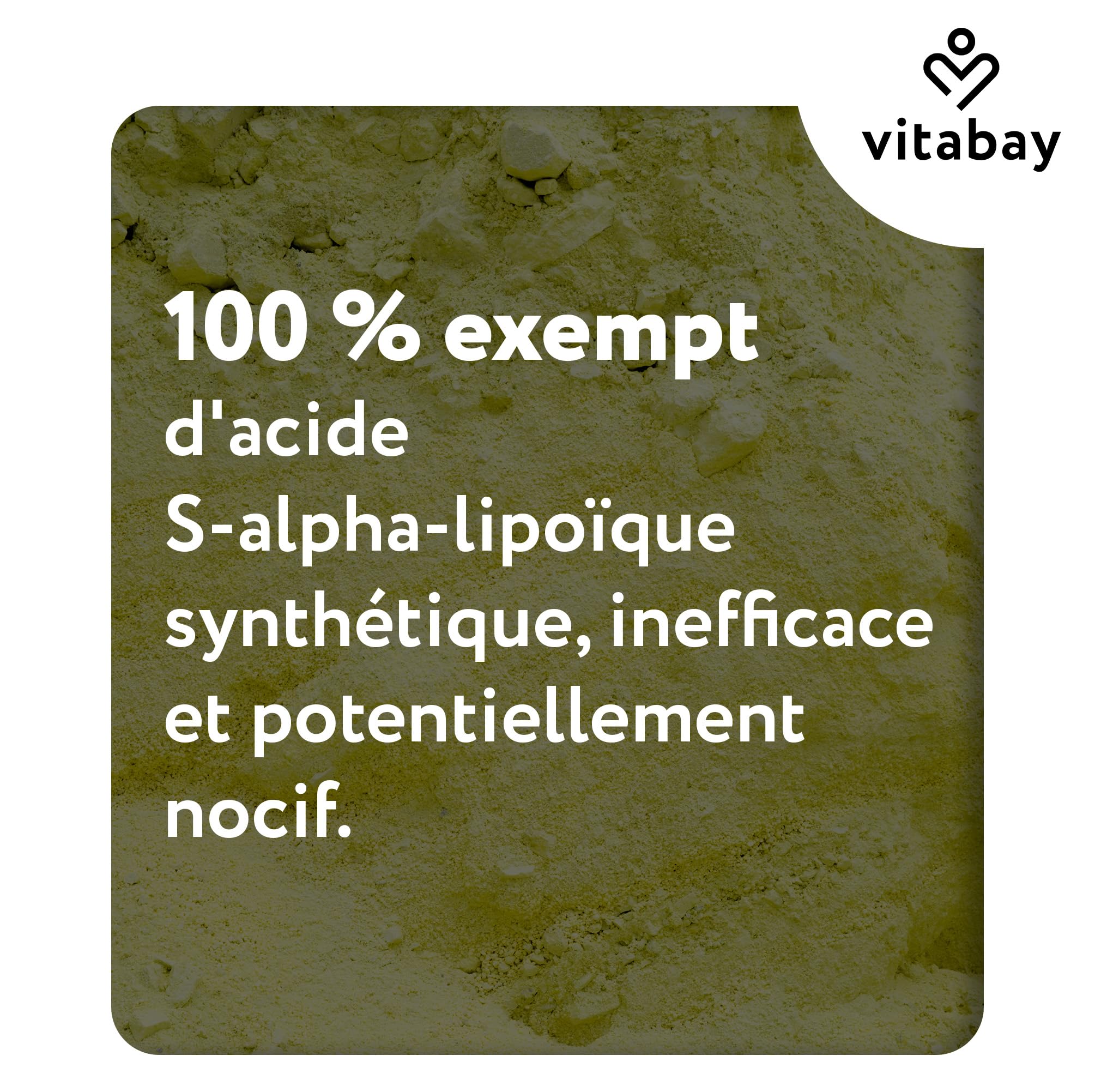 Vitabay Acide R-Alpha-Lipoïque 300 mg – 120 gélules véganes – Acide Alpha-Lipoïque hautement dosé – forme R naturelle sans S-ALA – testée en laboratoire en Allemagne – réserve 4 mois