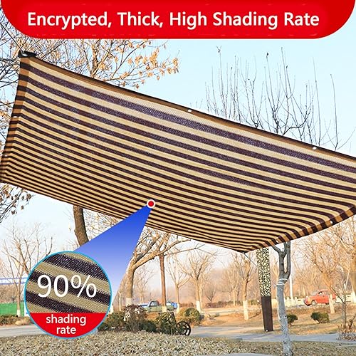 Miniatura 8 de Tela de sombra de jardín 95% con ojales, 6 pies x 12 pies, red resistente para sombra solar para cubierta de plantas, invernadero, patio, tomates