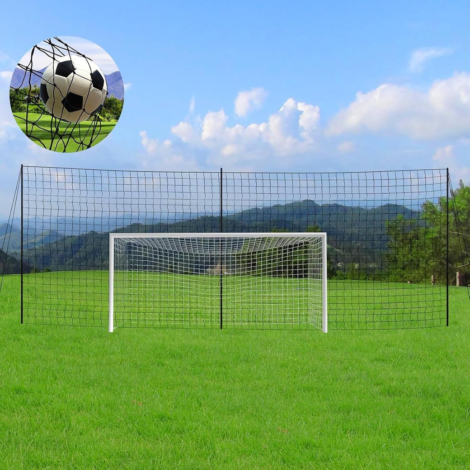 Durability Soccers Barriers Net Heavy Type Polyethylenes Football Training for Indoor Outdoor Sport Backyards Soccer