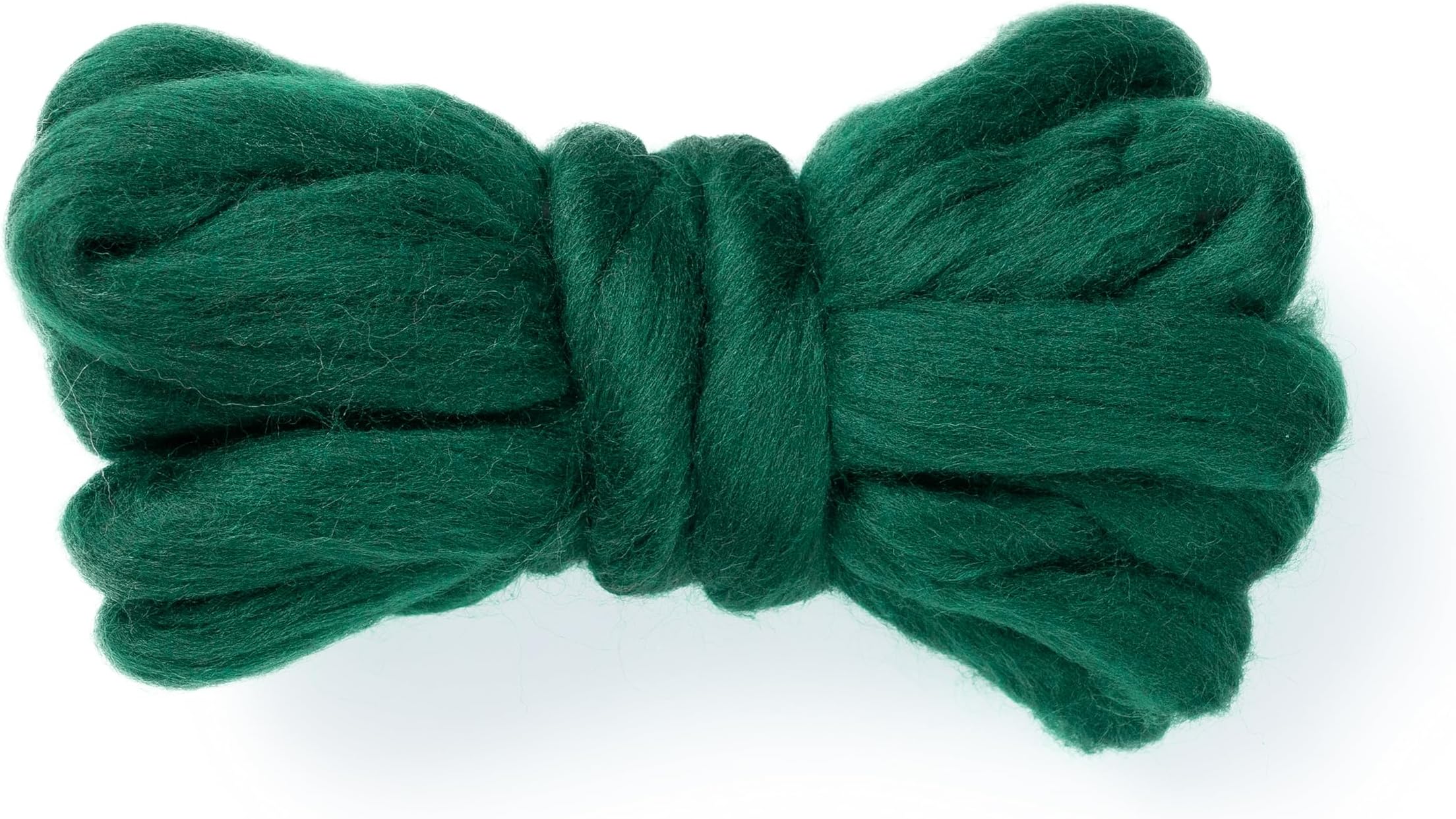 KondoosNatural Wool roving, 2 OZ. Best Wool for Needle Felting and Wet Felting, handcrafts and DIY Spinning Projects, Wool Felting Supplies. Dyed Colors. (English Green, 2 oz)