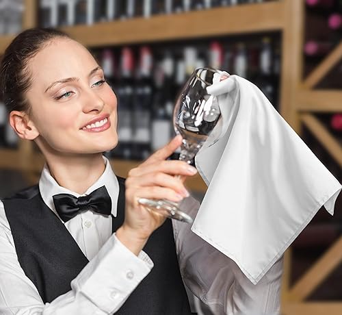 Miniatura 4 de CKE - Paquete de 24 servilletas de tela lavables y reutilizables con vainica, servilletas de mesa para cena, almuerzo, restaurante, boda,