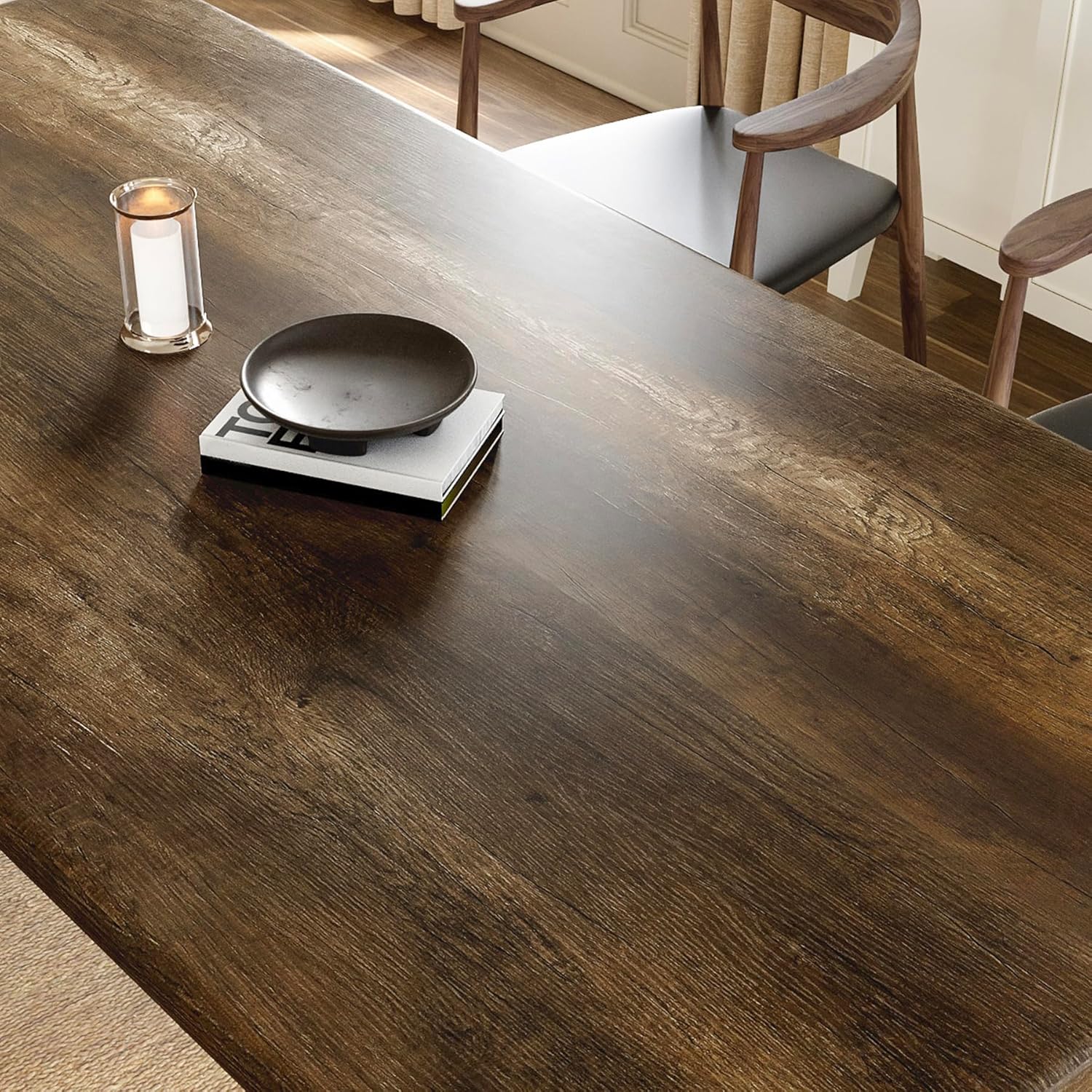 30x120 Inch Dark Wood Contact Paper for Countertops Waterproof Wood Countertop Contact Paper WoodLook Wallpaper Peel and Stick Vintage WoodGrain Wallpaper for Bathroom Bedroom Woods Vinyl Wrap