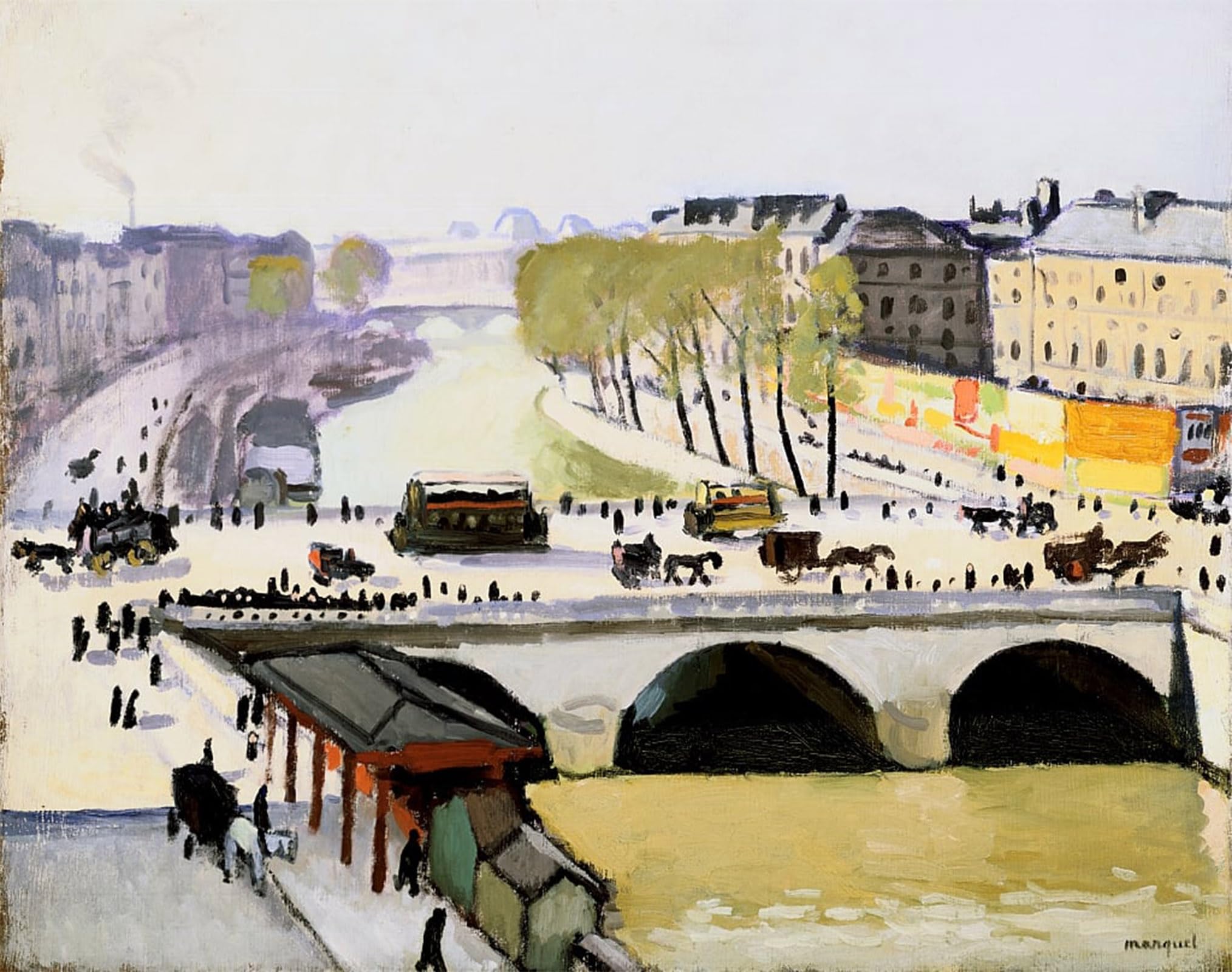 SERENDIPITP Vintage Wall Art Canvas Nordic Poster Canvas Print Picture the Bridge At St Michael by Albert Marquet Wall Art Poster for Home Decor 60x90cm