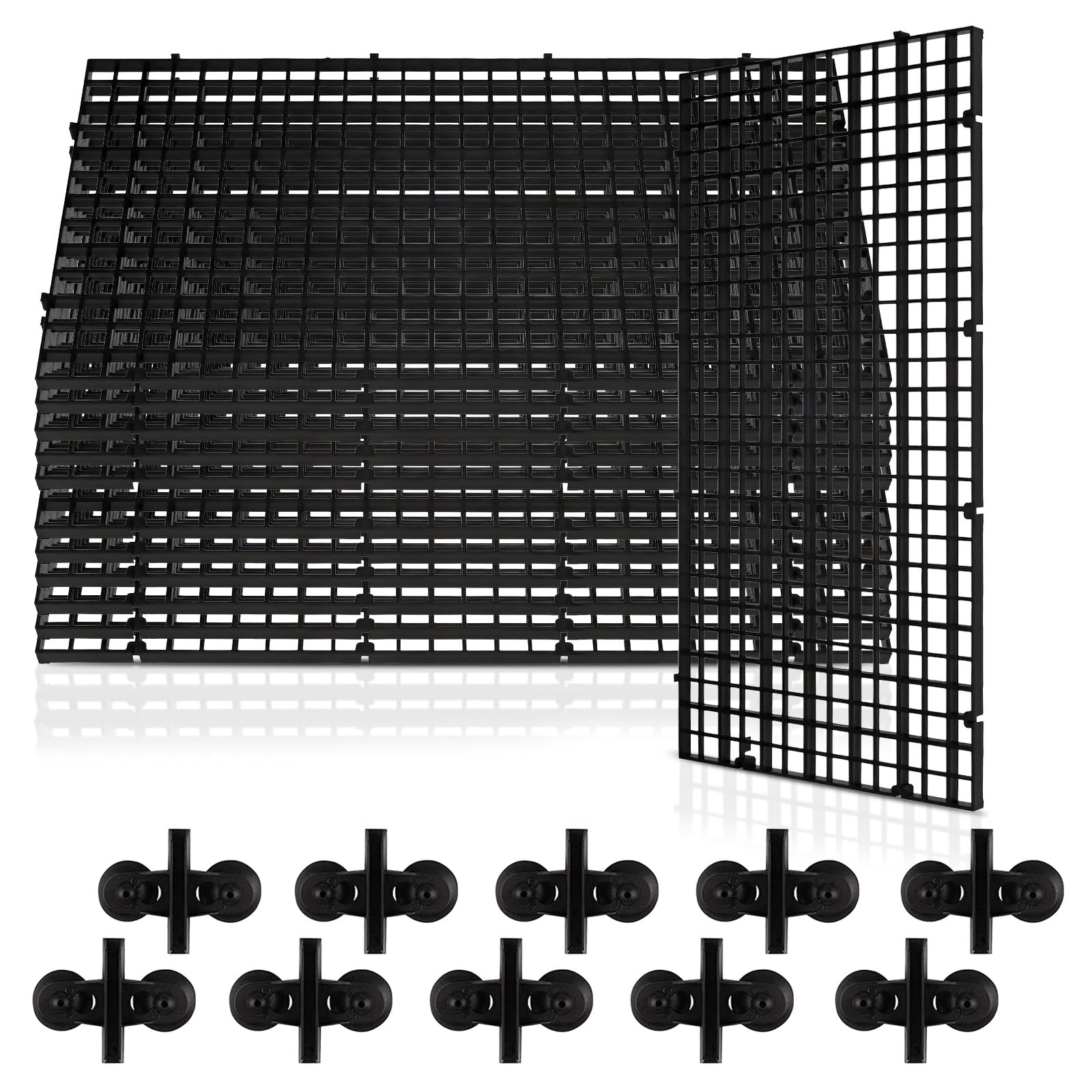12 Pcs Plastic Aquarium Grid Fish Tank Divider 15X30 cm